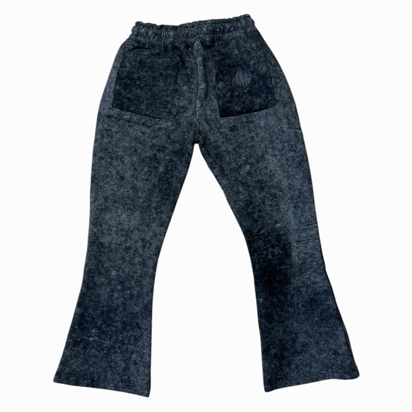 BLACK ACID WASH SWEATSUIT