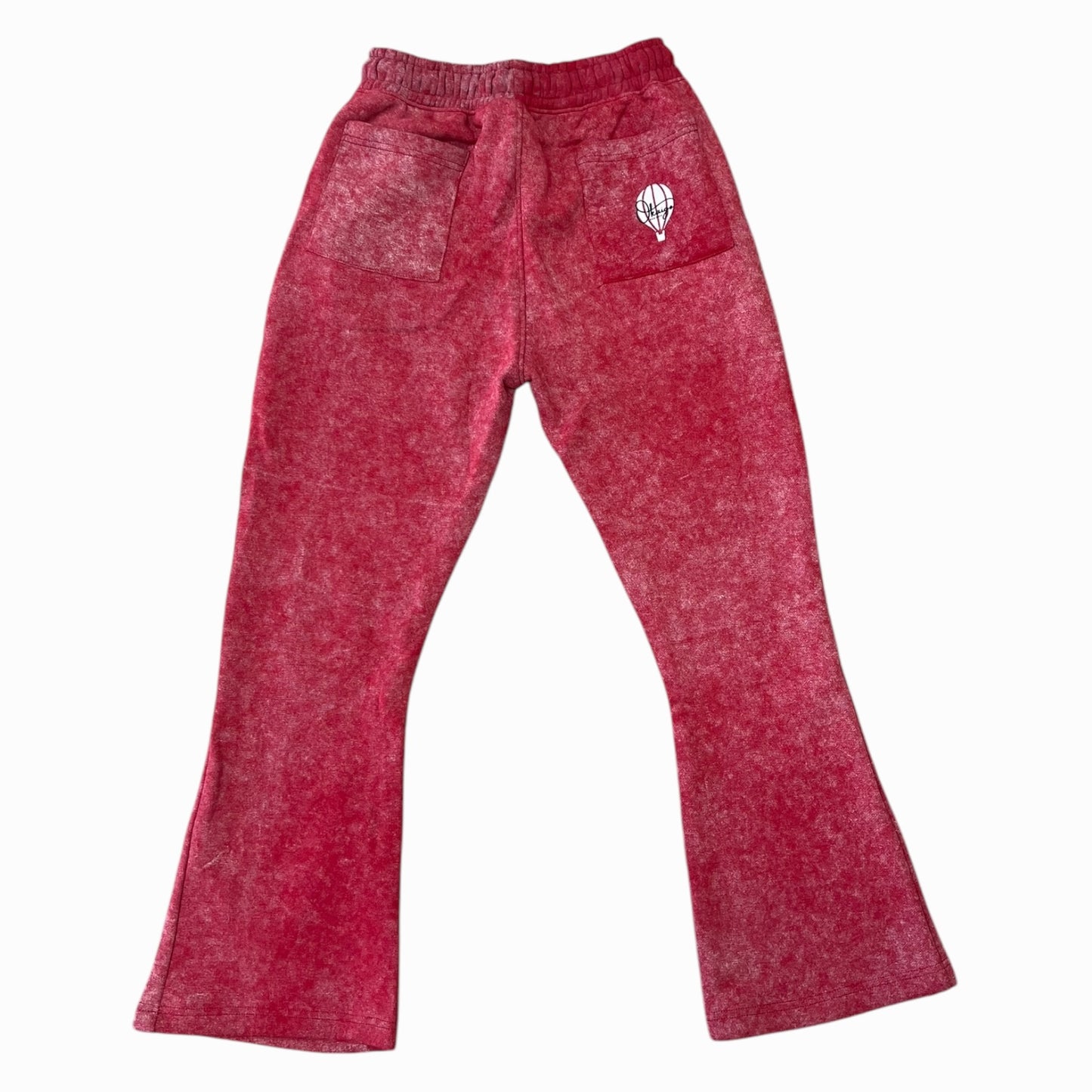 RED ACID WASH SWEATSUIT