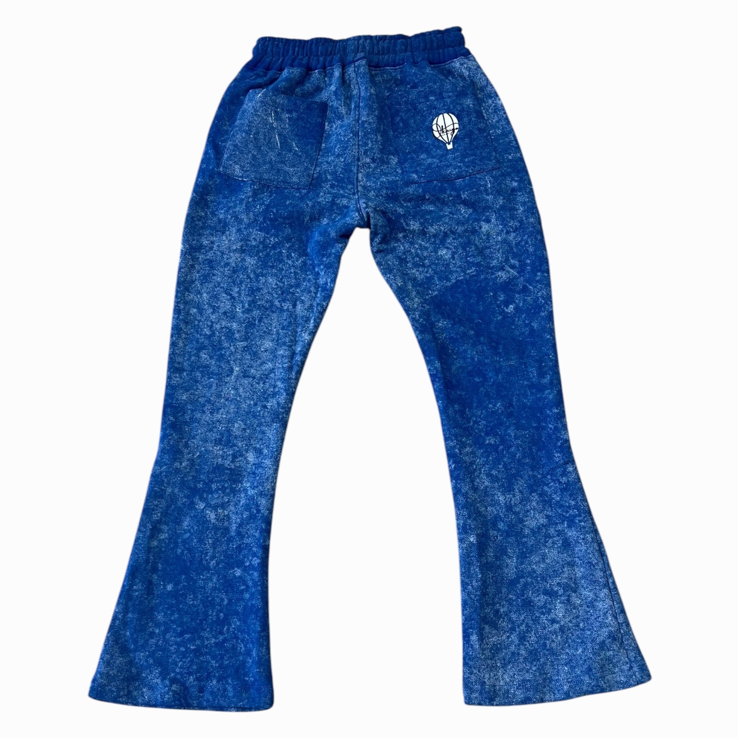 BLUE ACID WASH SWEATSUIT