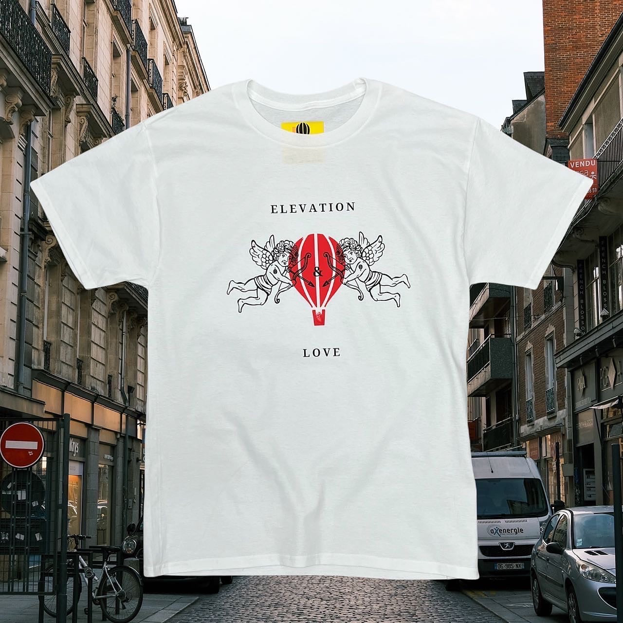 Elevation and Love short sleeve T-Shirt (black & white)