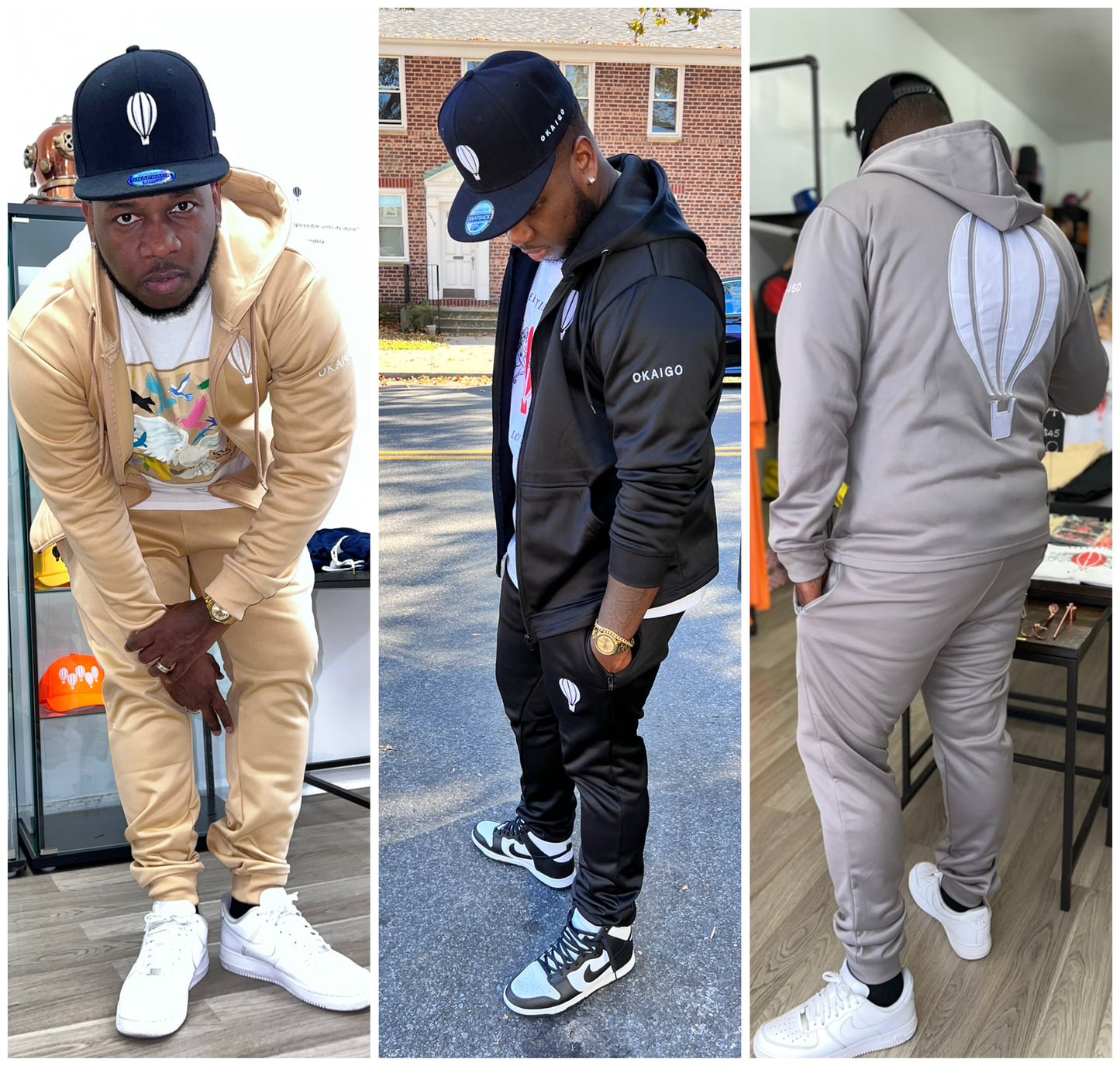 Black Hooded Sweatsuits