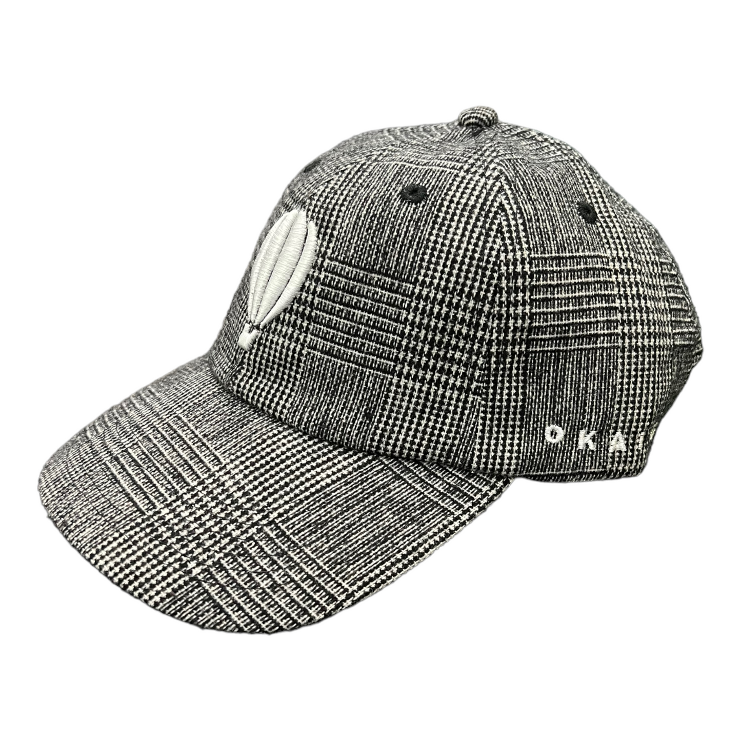 Grey Plaid Classic Dad Cap