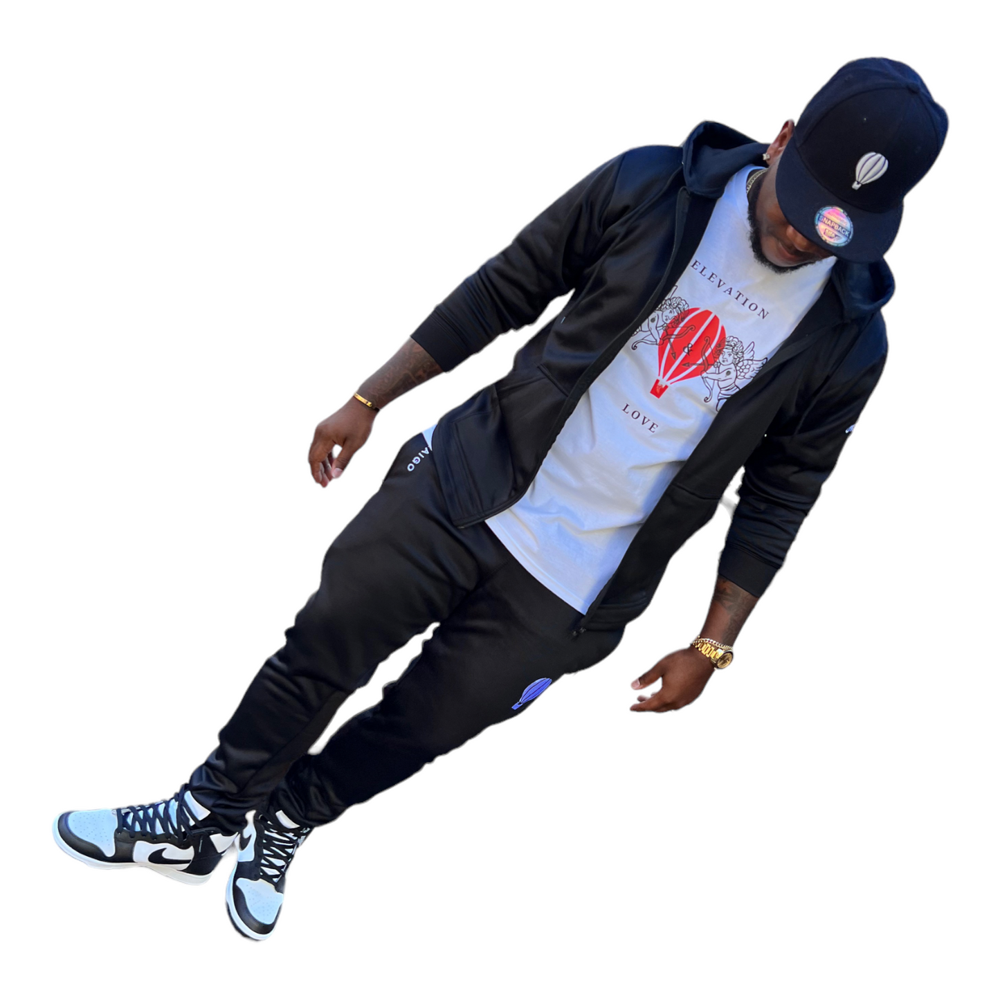 Black Hooded Sweatsuits