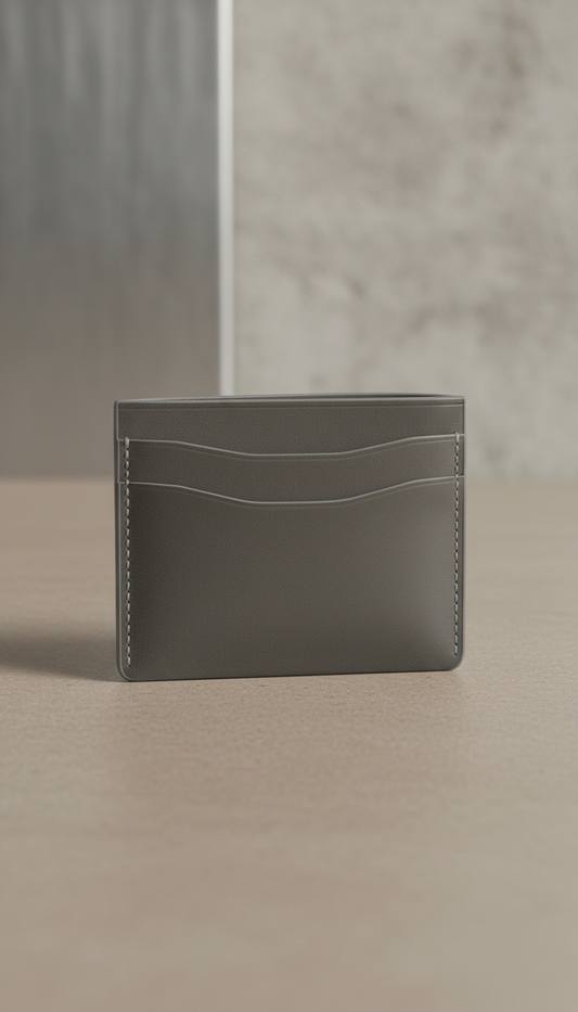 Full-Grain Leather Cardholder With Central Pocket
