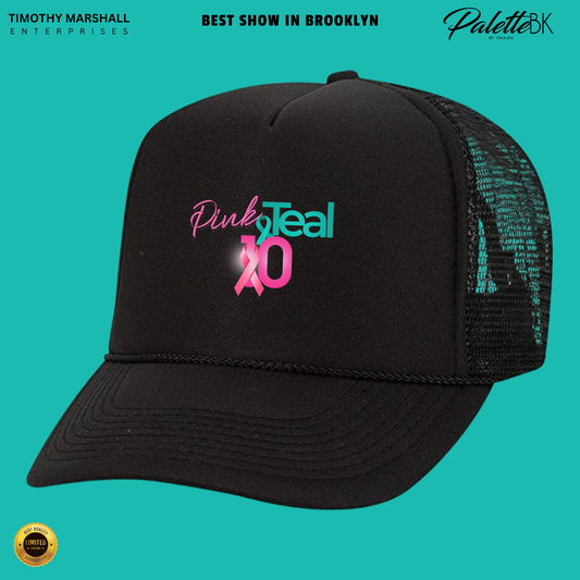 Pink and Teal Trucker Hat