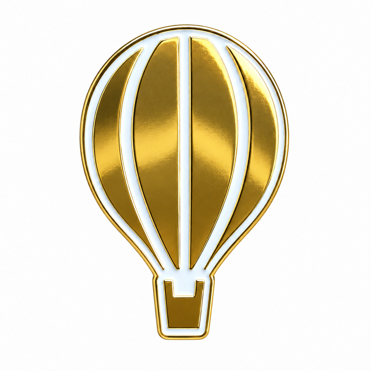 Okaigo White and Gold Lapel Pin