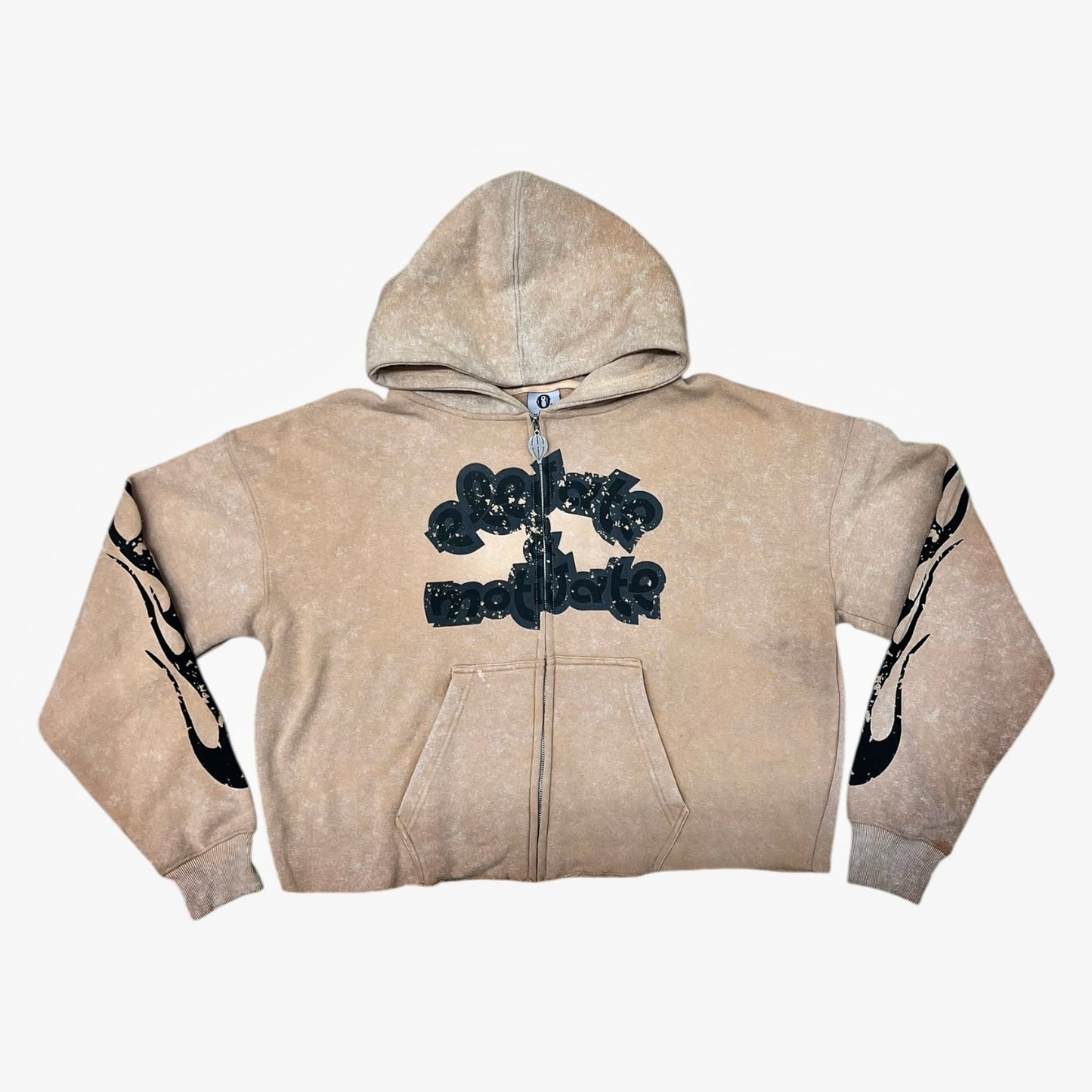 TAN ACID WASH SWEATSUIT
