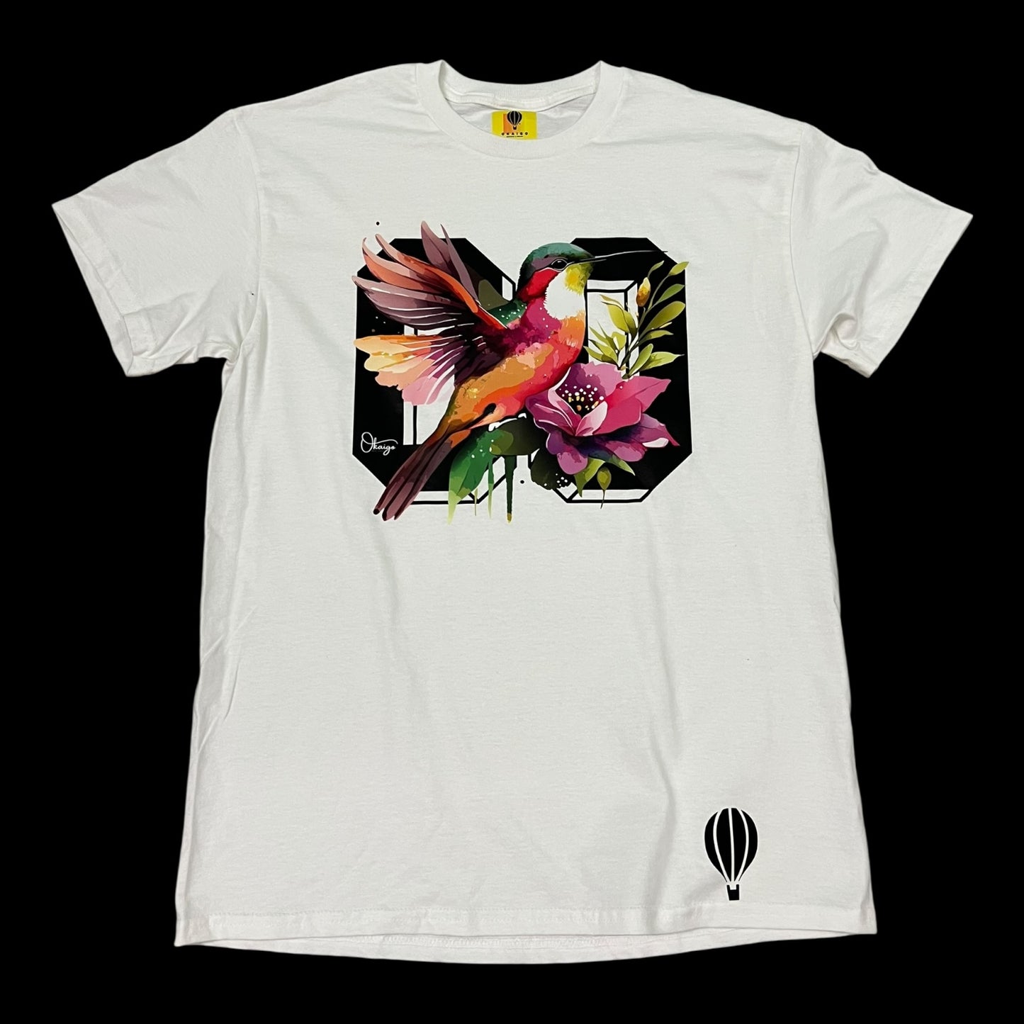 Tropical Bird Jersey Shirt - White