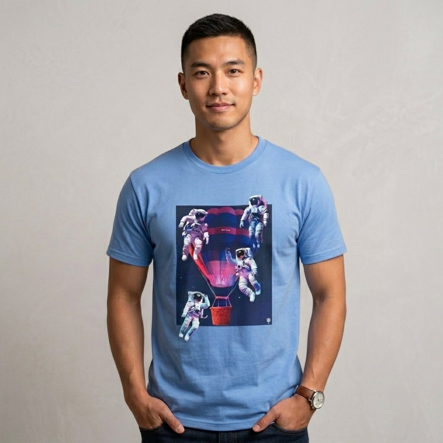 Space Vibes Hang Out Tee - Carolina blue "Limited"