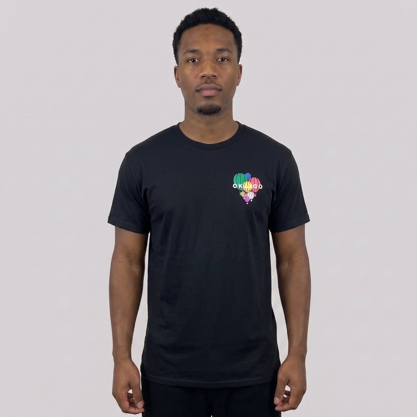"Rise together" black short sleeve shirt
