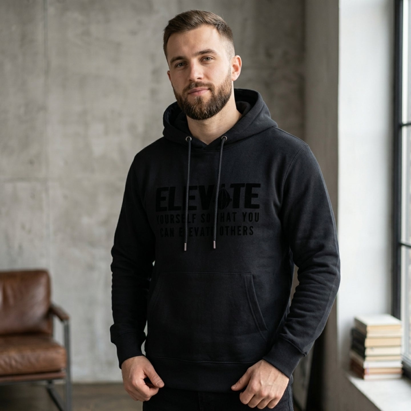 Black Elevation Pullover hood