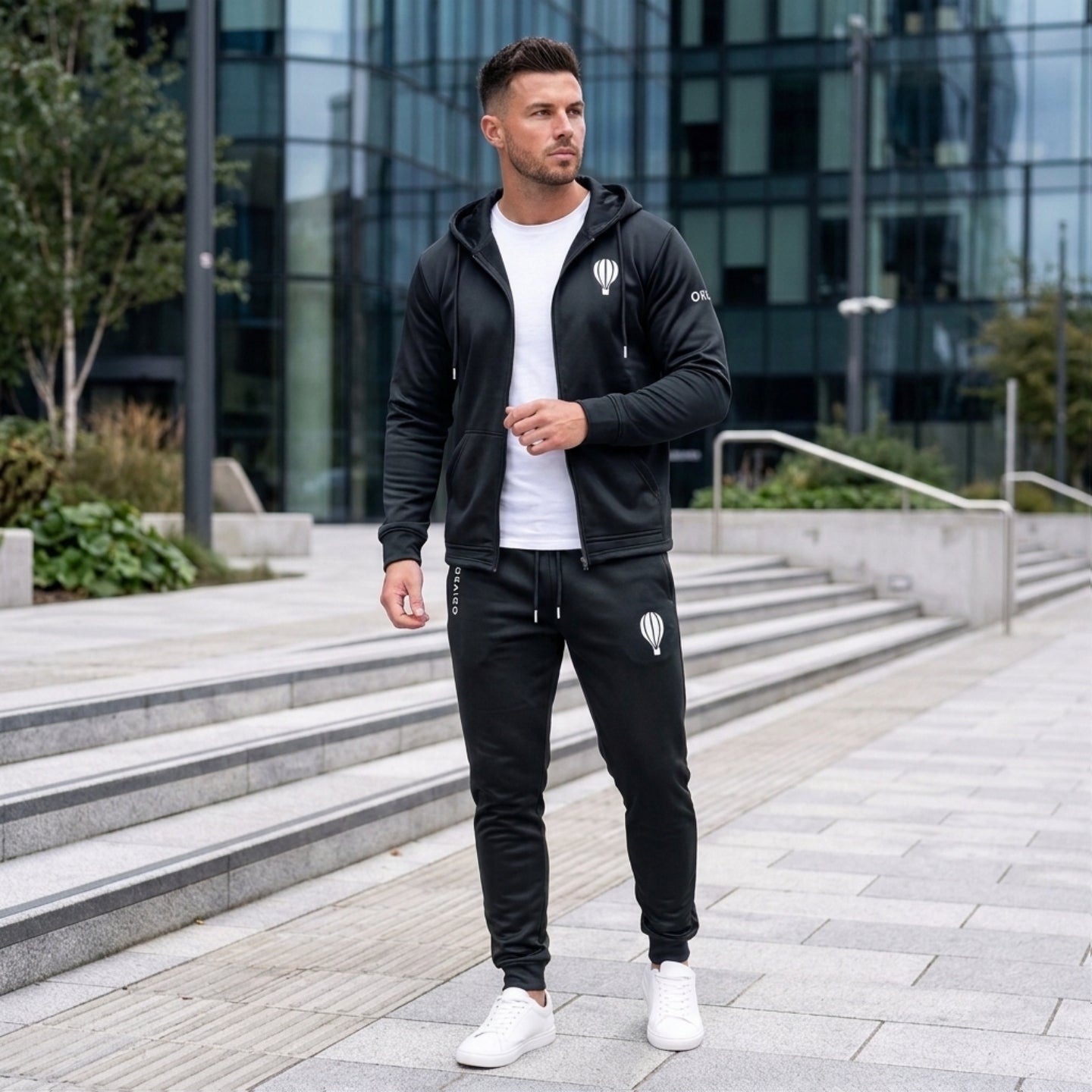 Black Hooded Sweatsuits