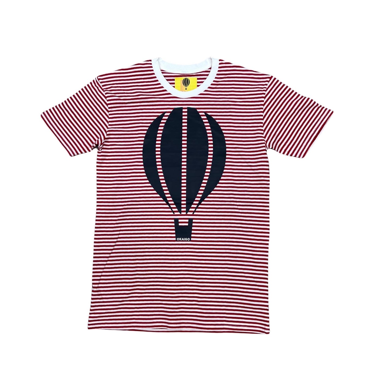 Red stripe balloon shirt