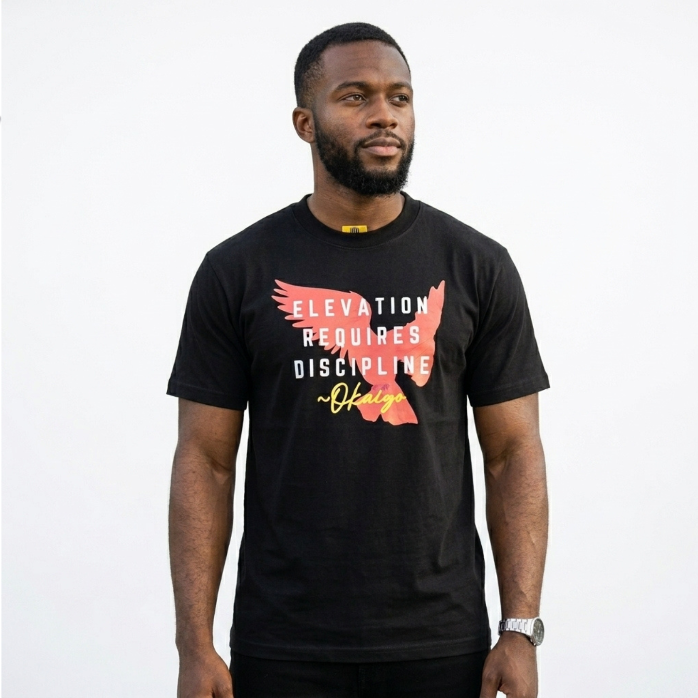 The Big Red Bird Heavyweight Shirt - Black