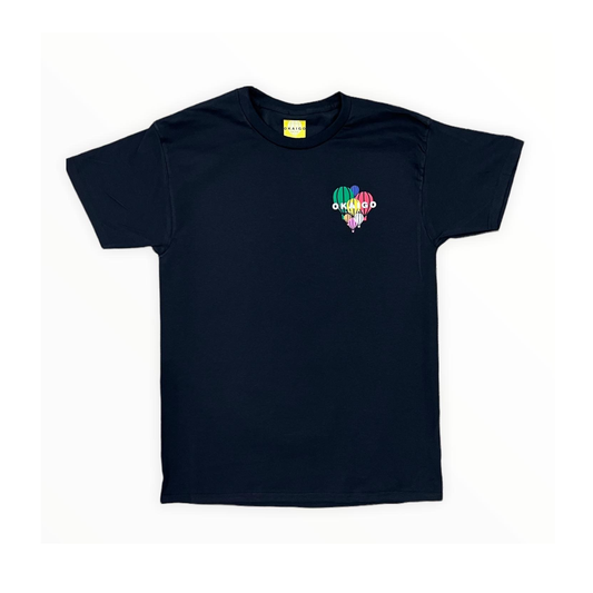 "Rise together" black short sleeve shirt