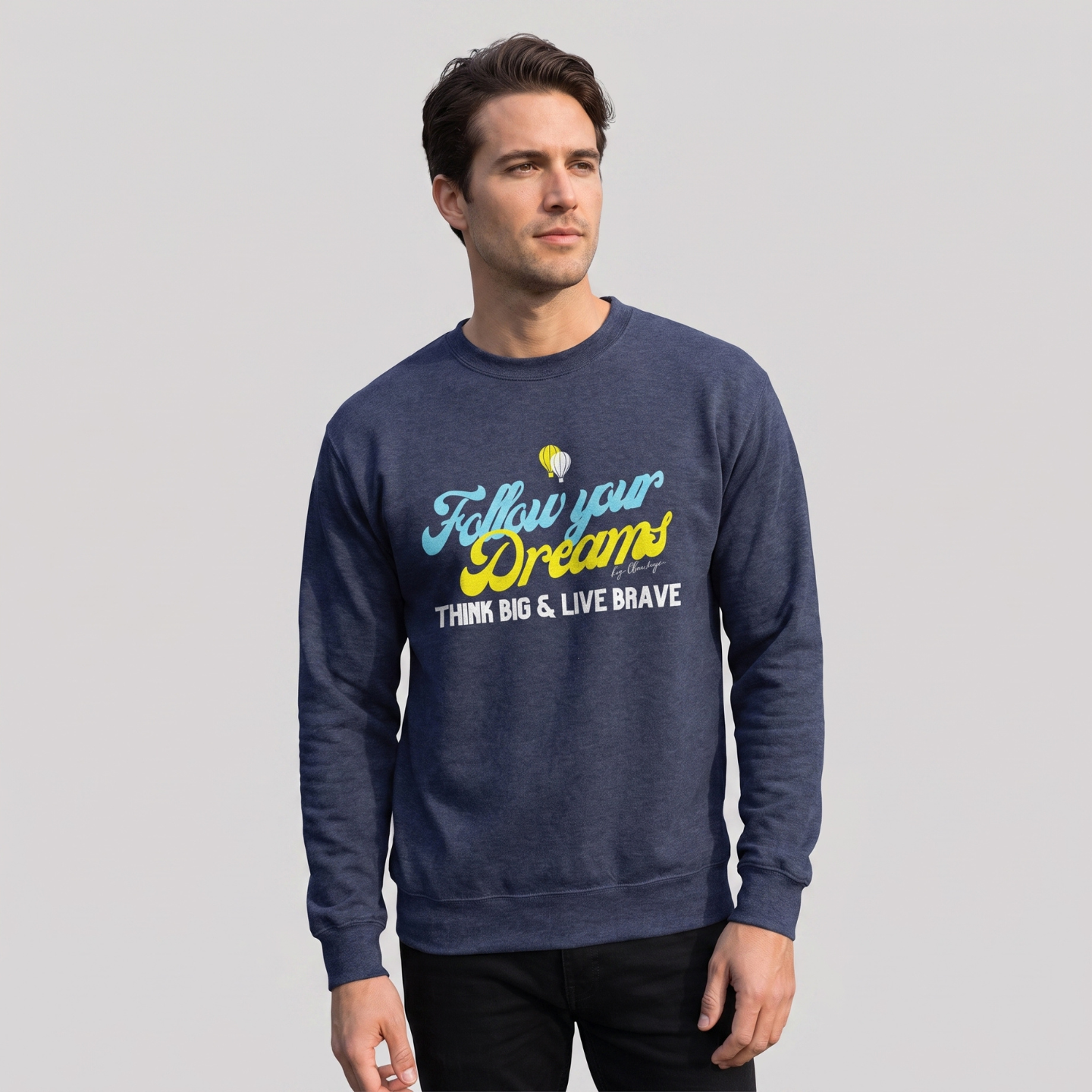 Follow Your Dreams Sweatshirt - Navy Blue