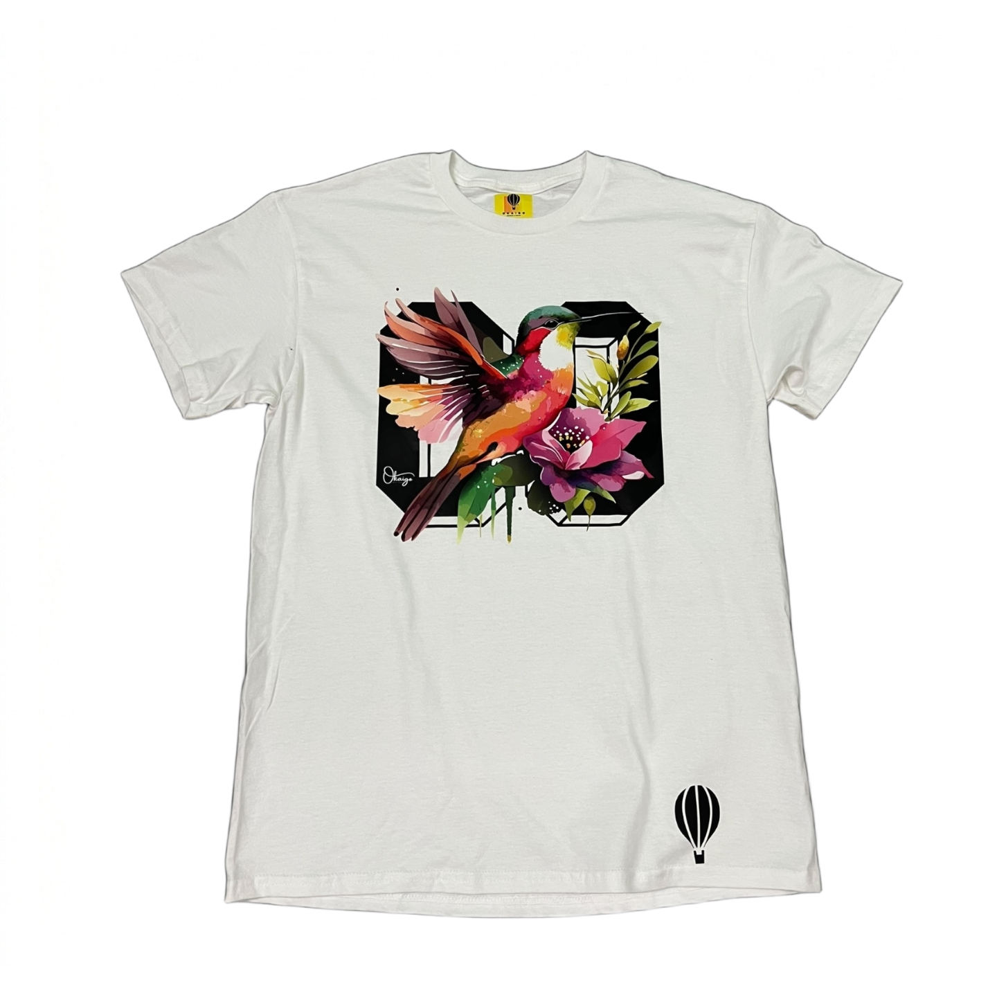 Tropical Bird Jersey Shirt - White