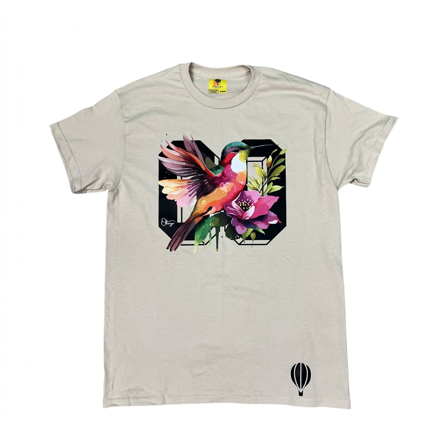 Tropical Bird Jersey Shirt - Tan/Beige