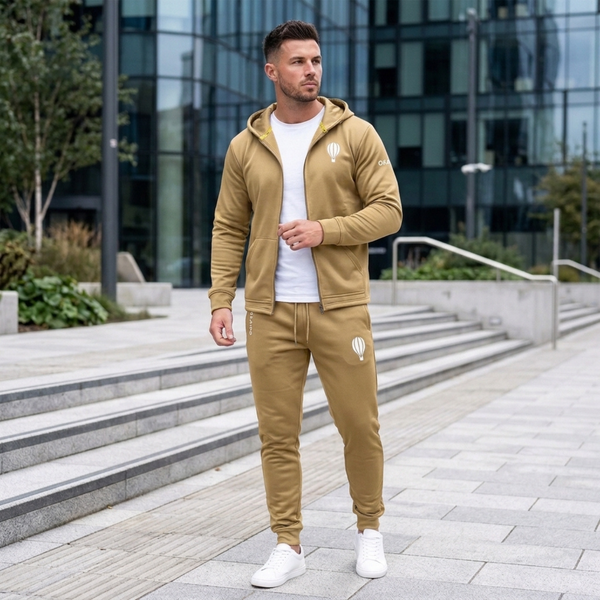 Cream Hooded Sweatsuits