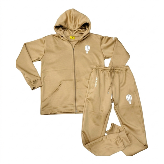 Cream Hooded Sweatsuits