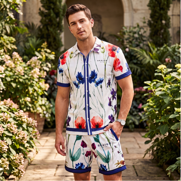 Floral Print Shorts Set