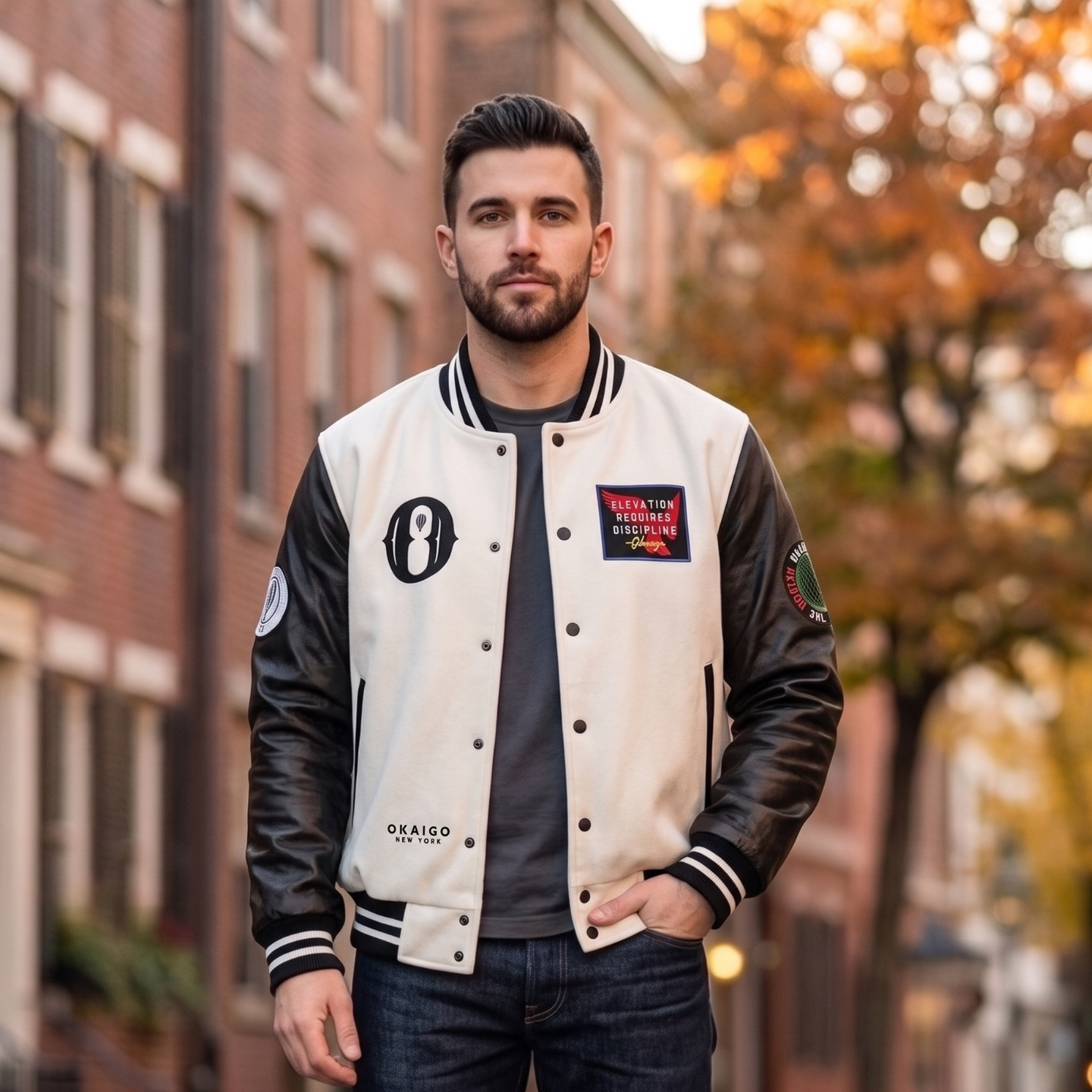 The Panda X Okaigo Letterman Jacket