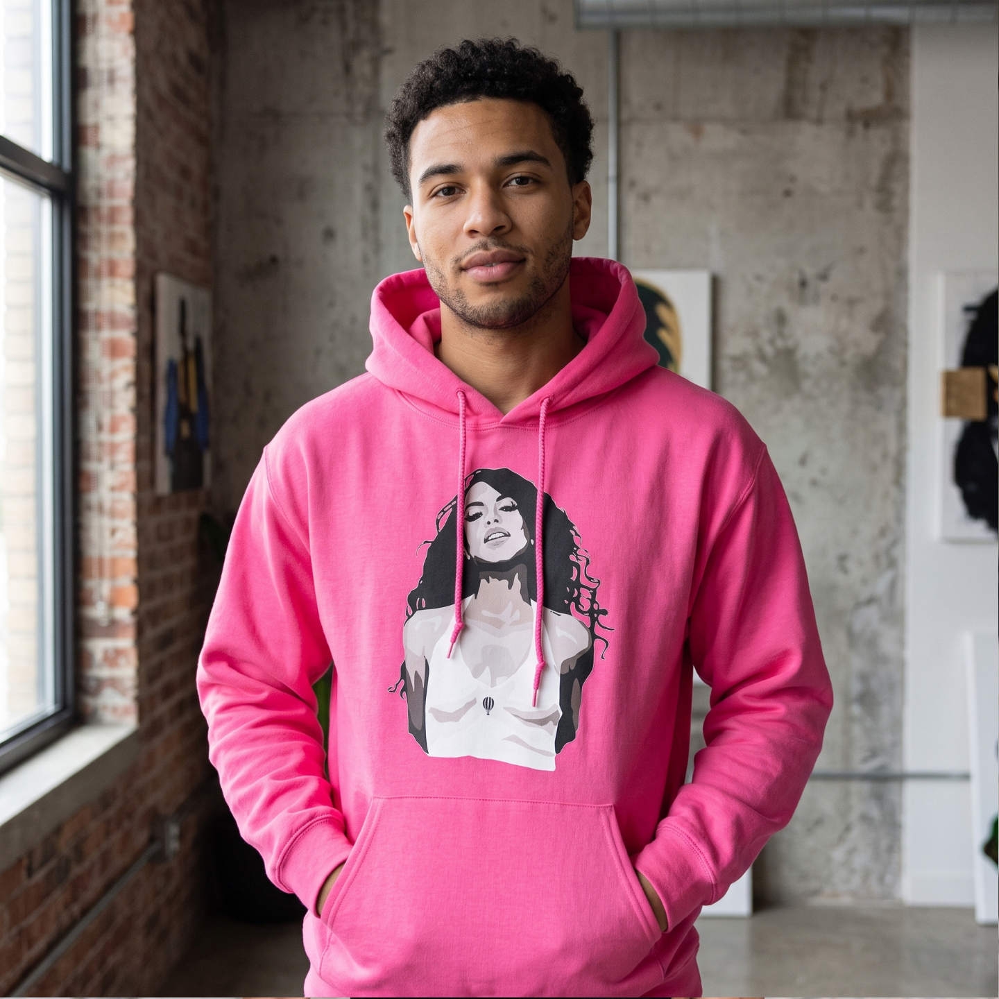 Pink Aaliyah pullover hoody