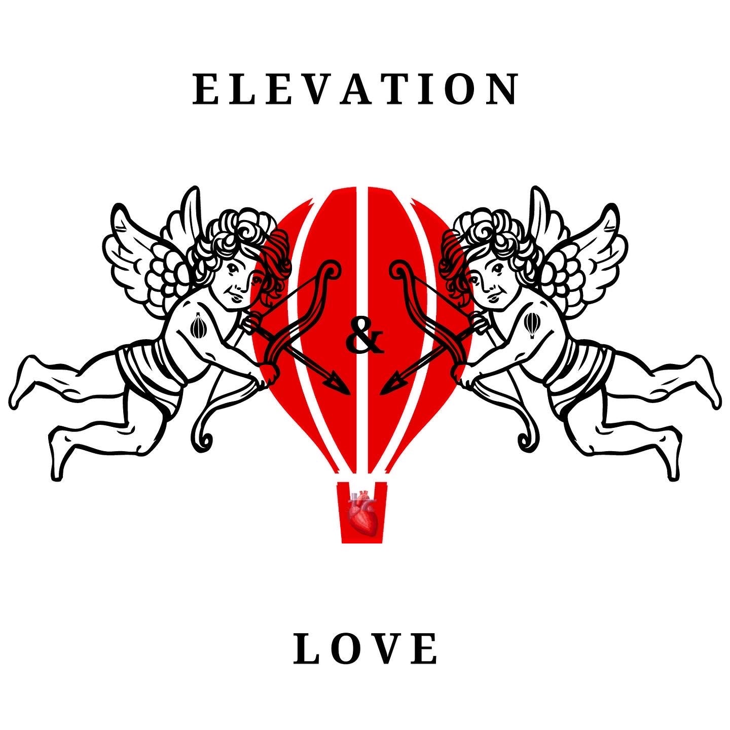 Elevation and Love short sleeve T-Shirt (black & white)