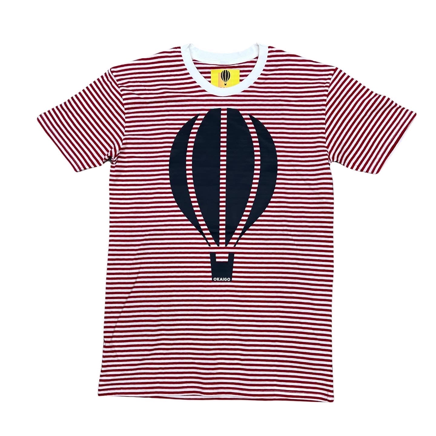 Red stripe balloon shirt