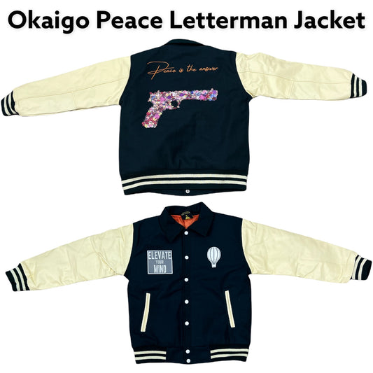 Okaigo Peace letterman jacket - Green