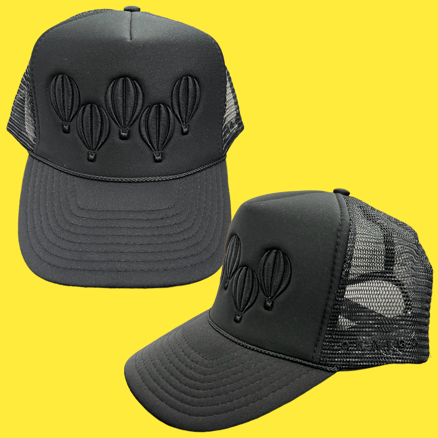 Triple Black 5 Balloon Trucker Hat